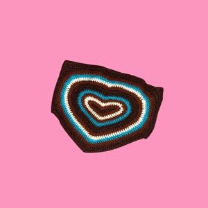 Brown crotchet top size medium for women